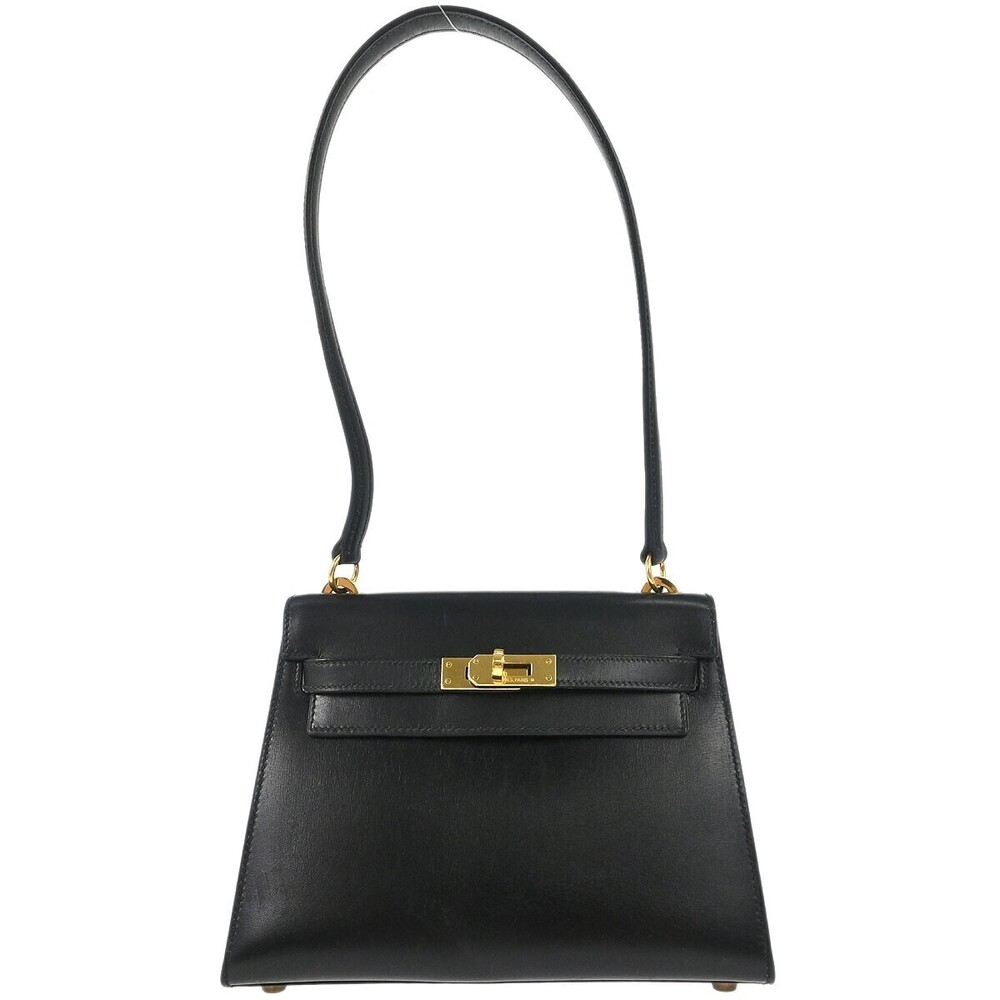 Hermes Kelly Mini II Black Box Calf with Gold Hardware 20